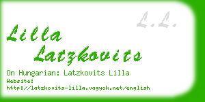 lilla latzkovits business card